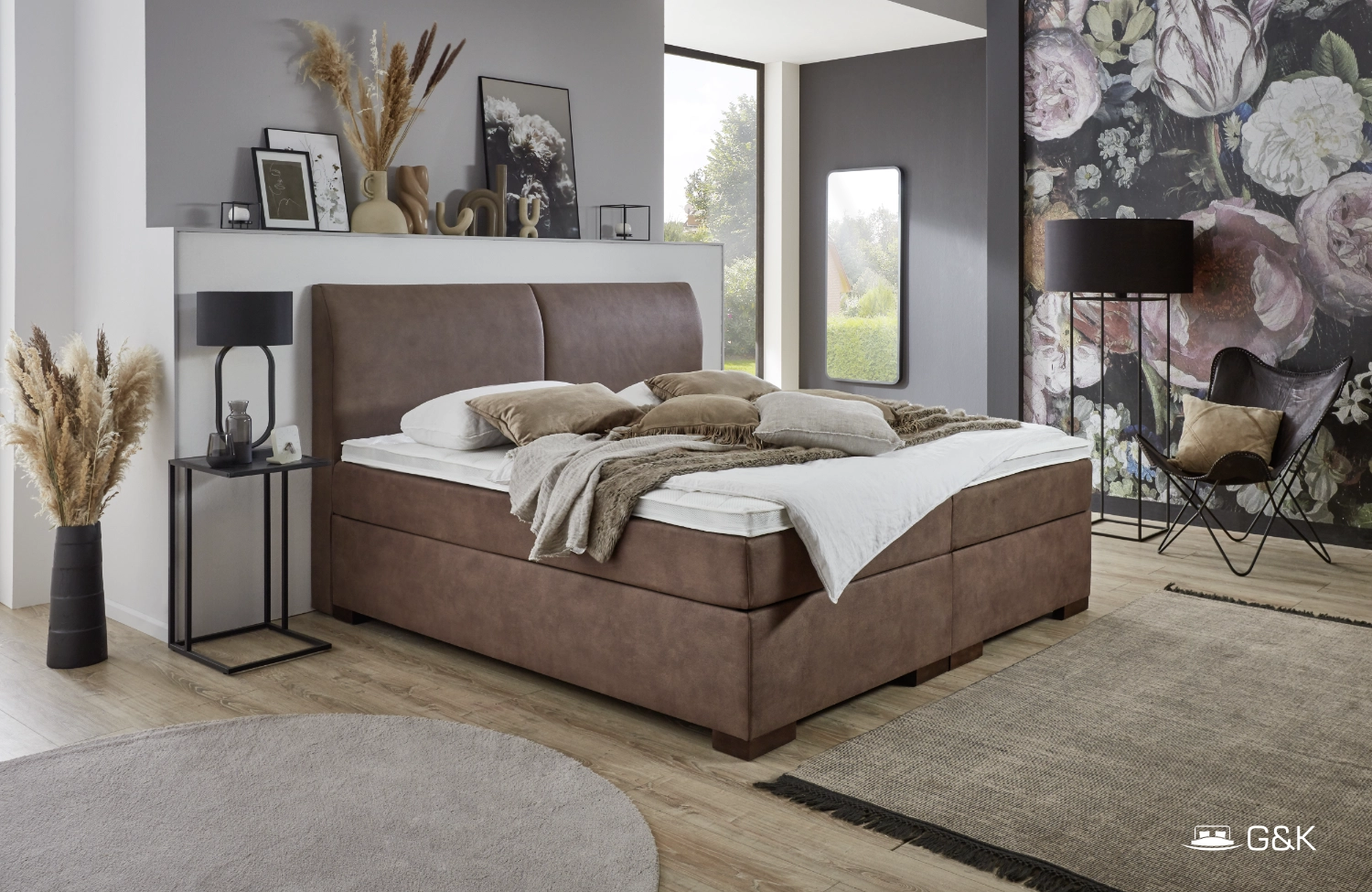 Boxspringbett Nadine braun