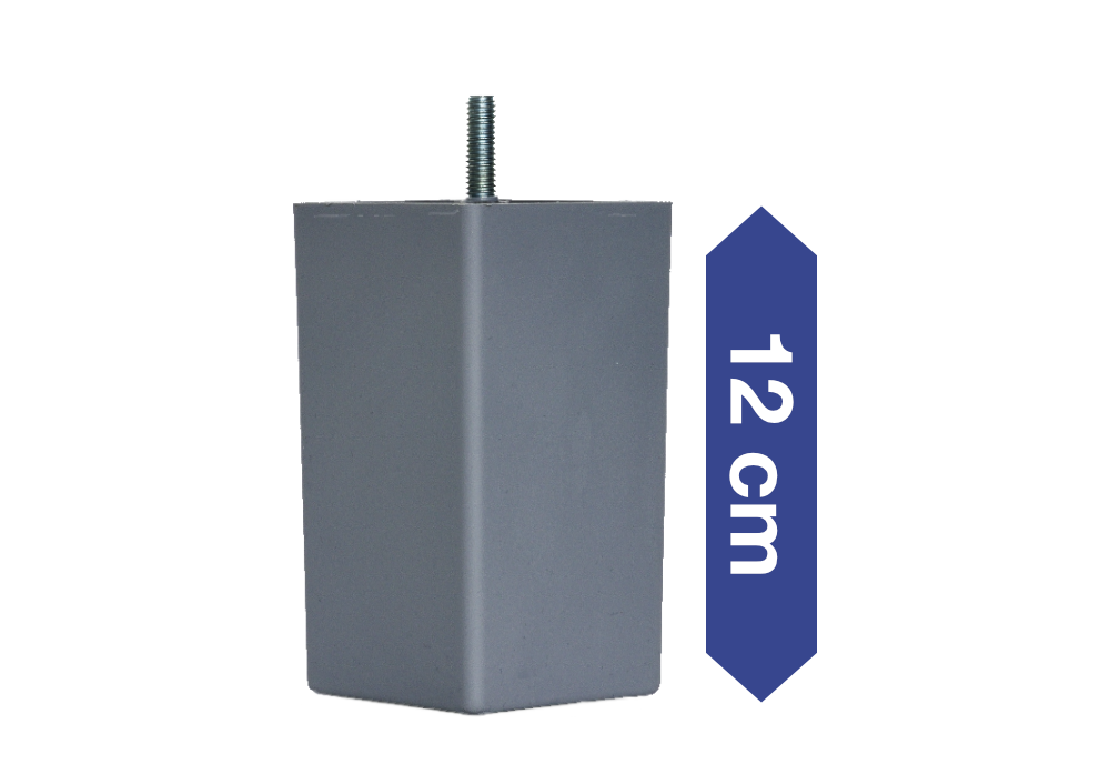 Kunststoff quadratisch silbergrau